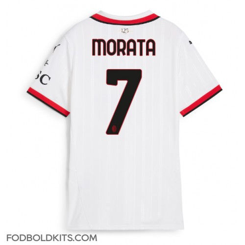 AC Milan Alvaro Morata #7 Udebanetrøje Dame 2024-25 Kortærmet